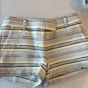 LOFT High Waist Yellow and Black Shorts